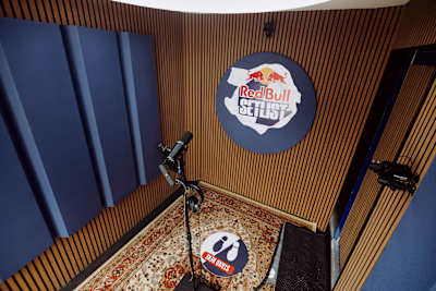 Myquale recorded his winning freestyle in the Red Bull Rap Booth