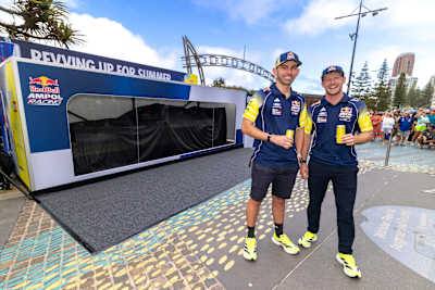 Broc and Will at the Red Bull Ampol Racing Summer Edition Livery Reveal