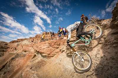 Downhill bikes are the go-to machines at Red Bull Rampage