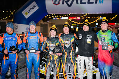In good company (right) with fellow Finnish drivers Lappi and Joona