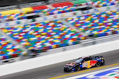 Connor Zilisch at the Daytona 500, a tri-oval track