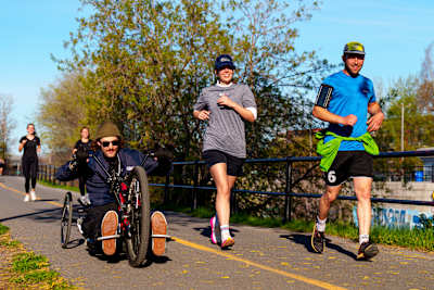 Ben Leclair and friends participate in the Wings for Life World Run 