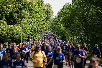 Participants perform during the Wings for Life World Run 