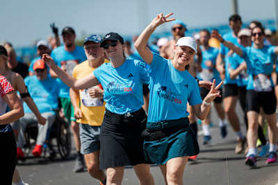 Participants perform during the Wings for Life World Run