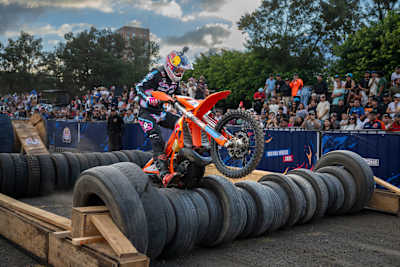 Benjamin Herrera from Chile races the event track at Red Bull Versus 