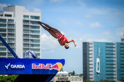 competition day of Red Bull Cliff Diving World Series in St. Petersburg