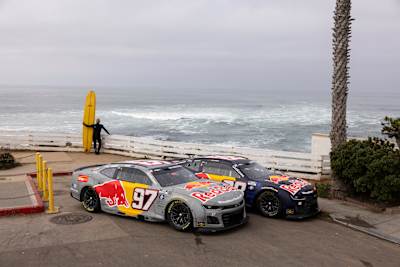 Connor Zilisch and Shane van Gisbergen NASCAR cars in San Diego, California, USA on June 10, 2026.