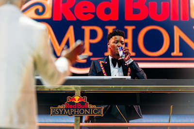 Sun El Musician performs live during Red Bull Symphonic 2026 in Johannesburg, South Africa, lighting up the stage with a fusion of energy, style, and symphonic sound