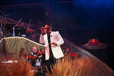 Chad Hendricks conducts live at Red Bull Symphonic in Johannesburg, South Africa on June 14, 2026, blending orchestral power with Red Bull's unique energy and style