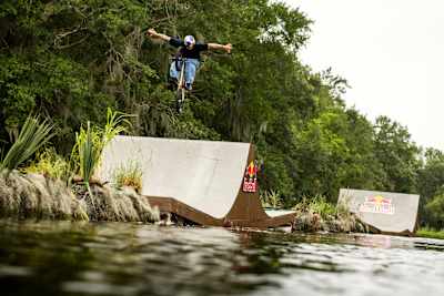 Crews transformed wetland features into a BMX playground