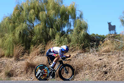 Primož Roglič on Stage 18 of La Vuelta