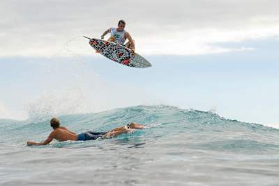 Julian Wilson surfs in St Pierre, Reunion Island, France on June 18th, 2012