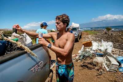 Lenny paddled 200 miles and helped pick up thousands of pounds of garbage in just five days.