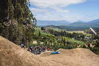 Gracey Hemstreet sends the shark fin into the final straight