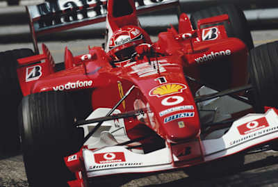 Michael Schumacher, 2003 Monako GP'sinde Ferrari F2004'ü kullanıyor.