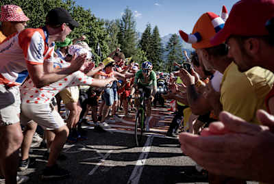 Wout van Aert in de 'Nederlandse bocht'