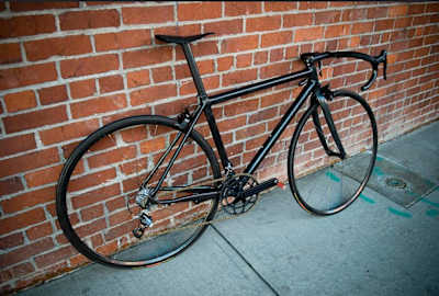 An angled profile view of the World's Lightest BIke
