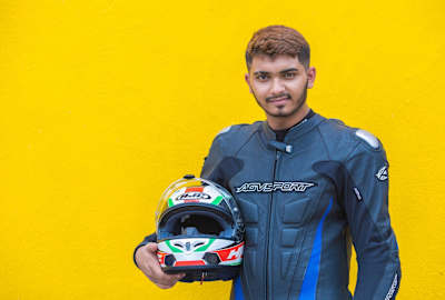 Racer Ehsaan Shankar poses for a profile photo