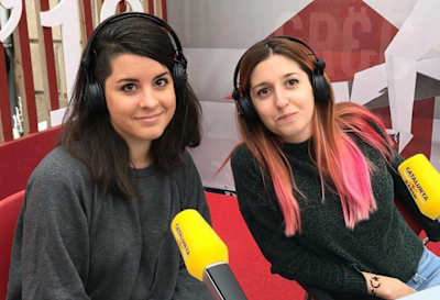 Judit Tur con Marina Amores en Radio Catalunya para hablar de su libro "¡Protesto!"