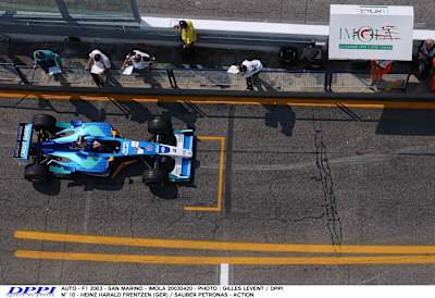 Heinz-Harald Frentzen in Imola 2003 Sauber San Marino