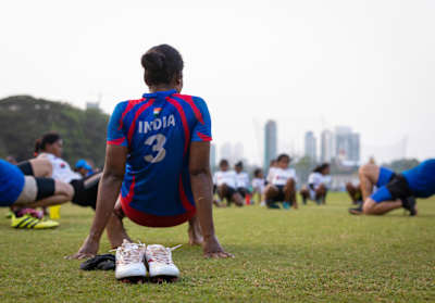 Stretching after the training session
