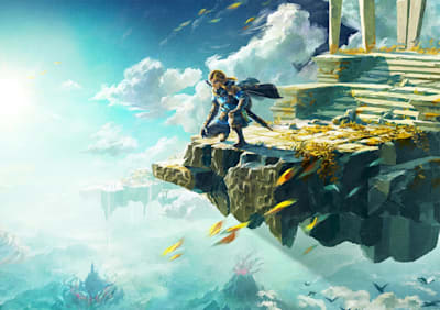 Artwork aus The Legend of Zelda: Tears of the Kingdom für Nintendo Switch zeigt Link