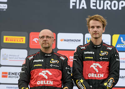 Daniel Dymurski (left) co-drove Matulka to his first ERC podium
