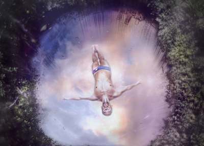 Orlando Duque of Colombia diving during the second stop of the Red Bull Cliff Diving World Series at Ik Kil cenote in Chichen Itza, Yucatan, Mexico on April 10, 2011.