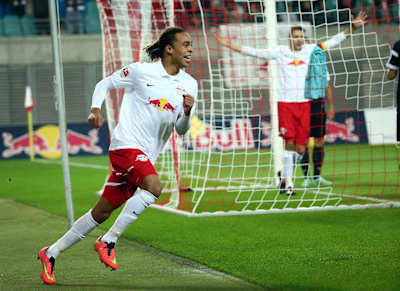 Yussuf Poulsen er angriber for RB Leipzig 