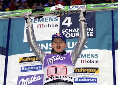 4 stycznia 2001 - Małysz na podium w Innsbrucku w Turnieju Czterech Skoczni