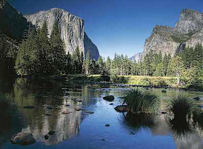 El Capitan (links) im Yosemite-Nationalpark El Capitan (links) im Yosemite-Nationalpark