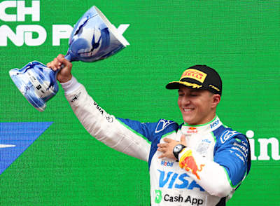 Isack Hadjar sur le podium du GP des Pays-Bas