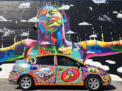 NADIRA, a car painted by Haider Ali to represent Pakistan in US