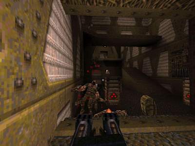 A screenshot from the game Quake.