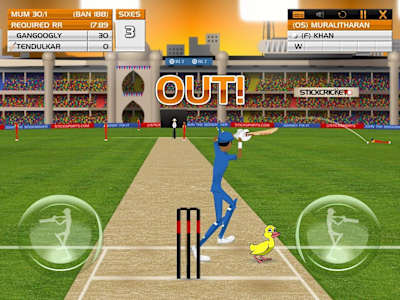 A screenshot of Stick Cricket