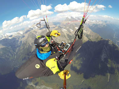 Gavin McClurg over the Canadian Rockies Gavin McClurg over the Canadian Rockies