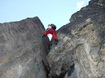 Hoch hinaus geht es am Klettersteig Gerlosstein