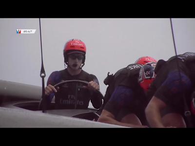Peter Burling calmly drives Emirates Team New Zealand in Louis Vuitton America's Cup in Bermuda.