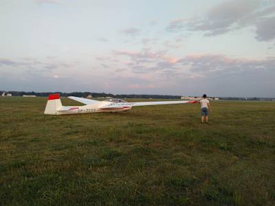 Bocian tuż przed startem
