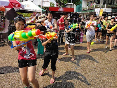 BYO water cannon at Songkran festival.