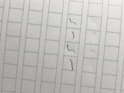 当時を思い出しながら、ライターの筆跡を筆者が再現。