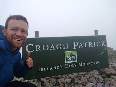 Forrest at the summit of Croagh Patrick