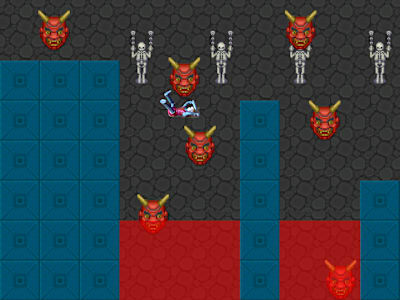 筆者が制作したフリーゲーム、『お父さんのPCクエスト』のゲーム画面。