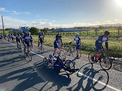 Charles was joined by over 20 other riders during 'Wheel to Walk'.