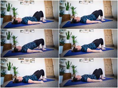 Roll slowly up and down your spine.