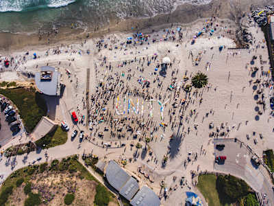Birds-eye-view before the paddle out