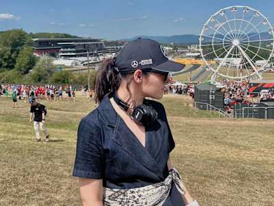 Діана Бестужева на автодромі Хунгароринг