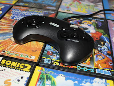 A Sega Mega Drive controller