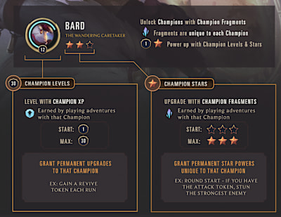 Levelling up in Path of Champions