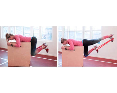 Hip extension & knee drive med mini-band